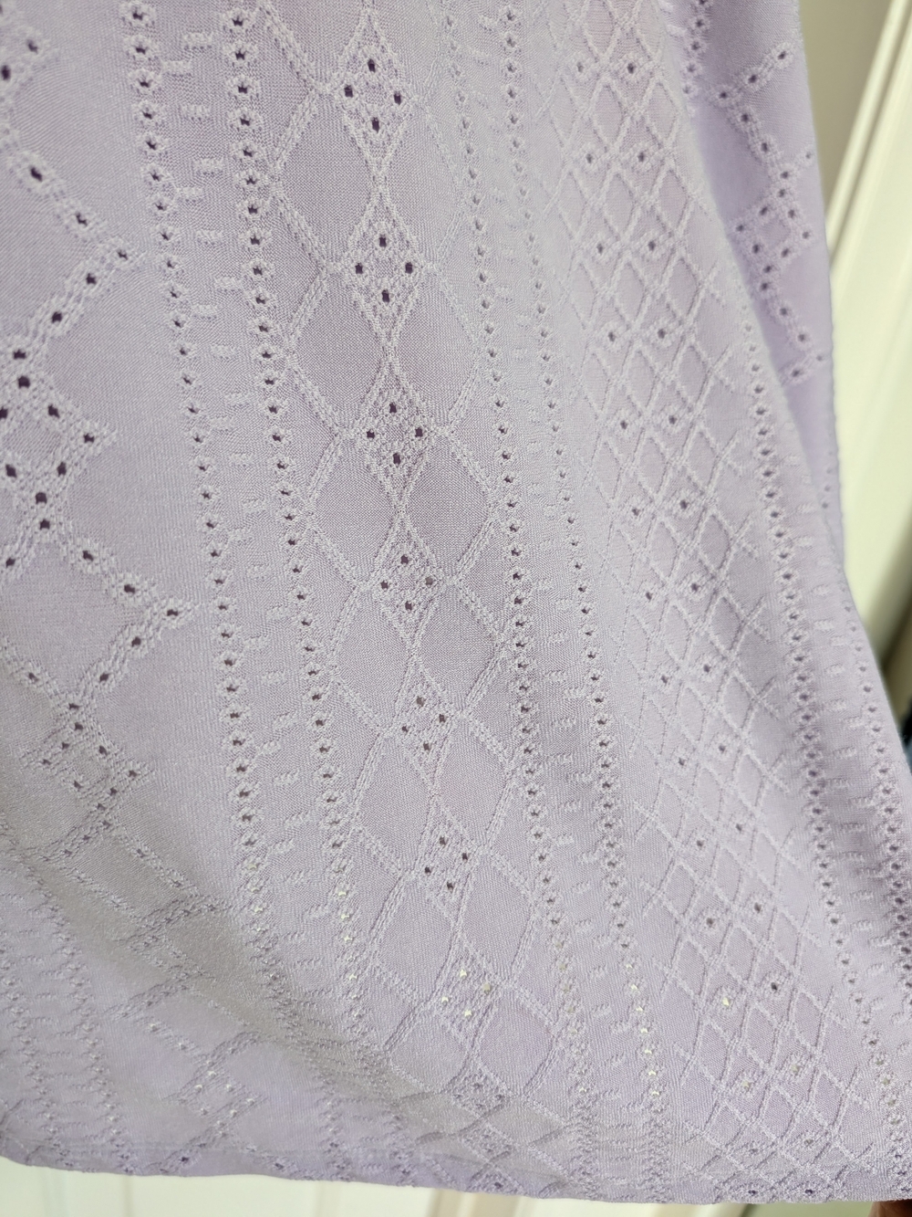 Counterparts Lavender Pointelle Knit Top